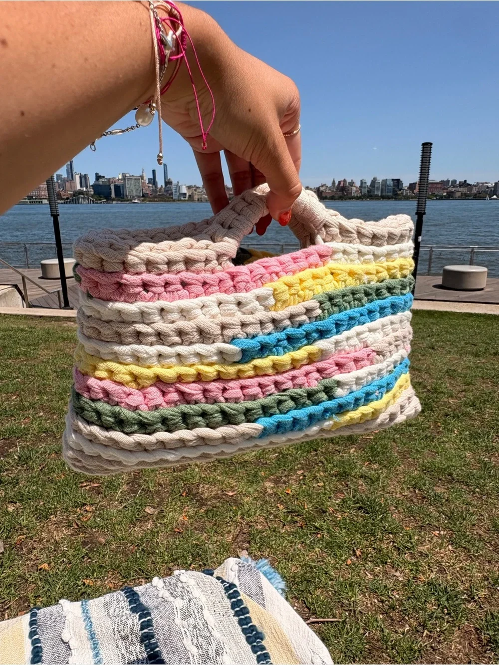 Handmade Multicolor Crochet Clutch